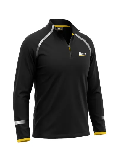 Sweat half zip - Noir - Unisexe