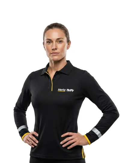 Polo manches longues Thrifty - Noir - Femme (Espagne)