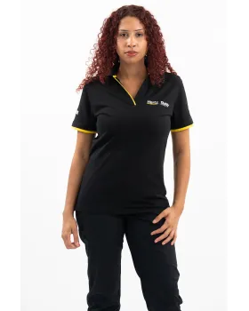 Polo manches courtes Thrifty - Noir - Femme (Espagne)