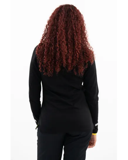 Polo manches longues - Noir - Femme