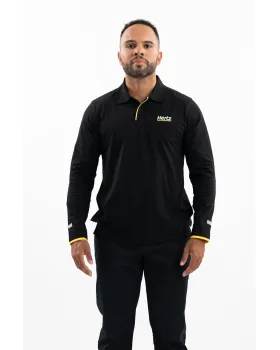 Polo manches longues - Noir - Homme