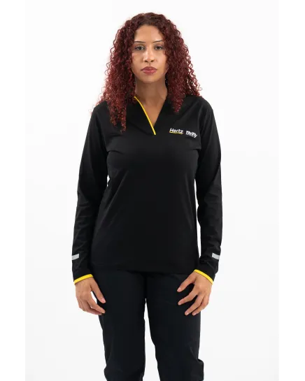 Polo manches longues Thrifty - Noir - Femme (Espagne)