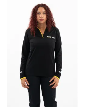 Polo manches longues Thrifty - Noir - Femme (Espagne)