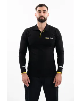 Polo manches longues Thrifty - Noir - Homme (Espagne)