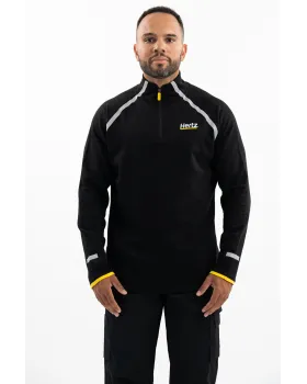 Sweat half zip - Noir - Unisexe